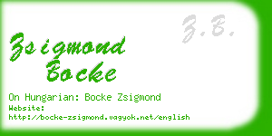 zsigmond bocke business card